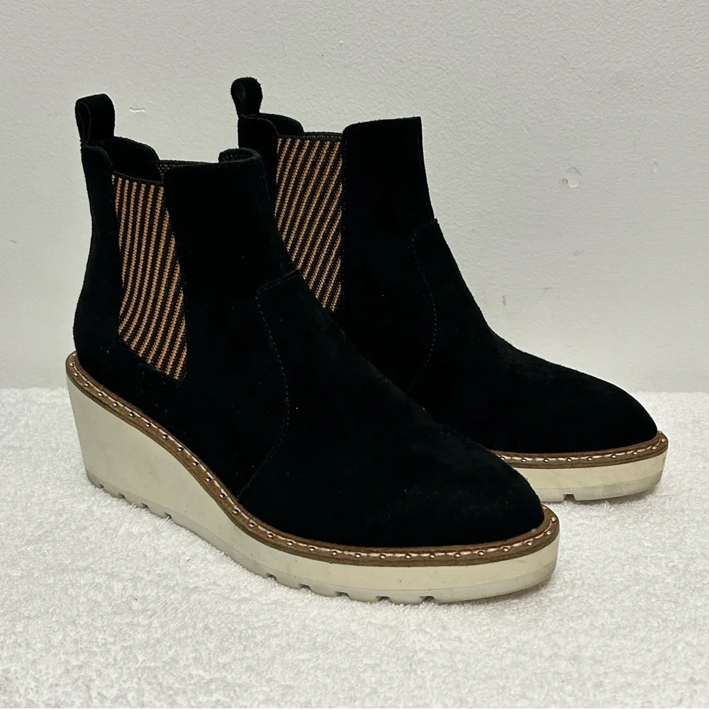 Cecelia New York Gemma Suede Wedge Chelsea Boots